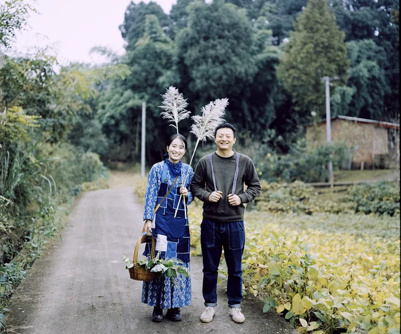 Liu met her husband Wang Jie, a dye worker, at a dyehouse in Sichuan
