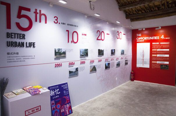 An exhibiton showcasing The Dashilar Project's timeline and future opportunities.