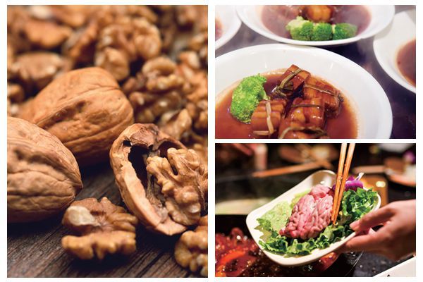 Foods such as walnuts, braised pork, and pig brain are considered healthy foods that nourish the brain.