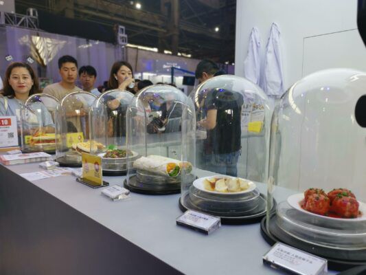 Artificial meat offerings showcased at the Taobao Creation Festival in 2018.