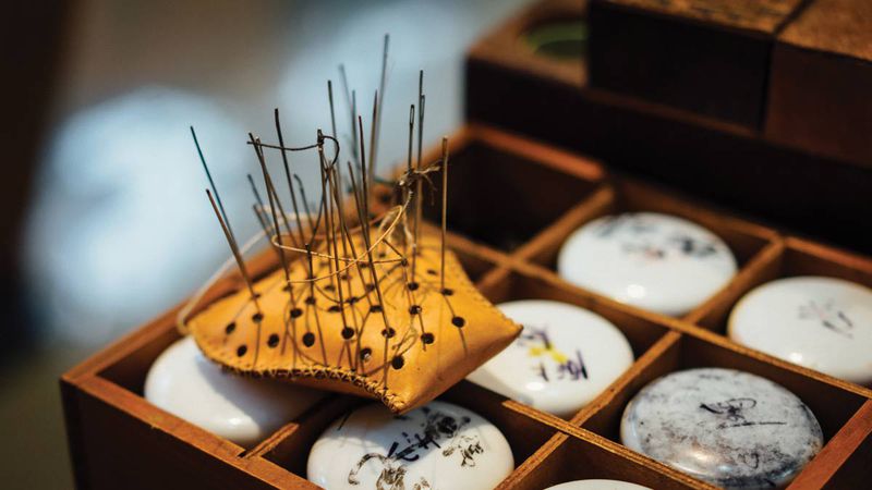 Leather-lovers seek peace and relaxation in the slow process of handmaking an object
