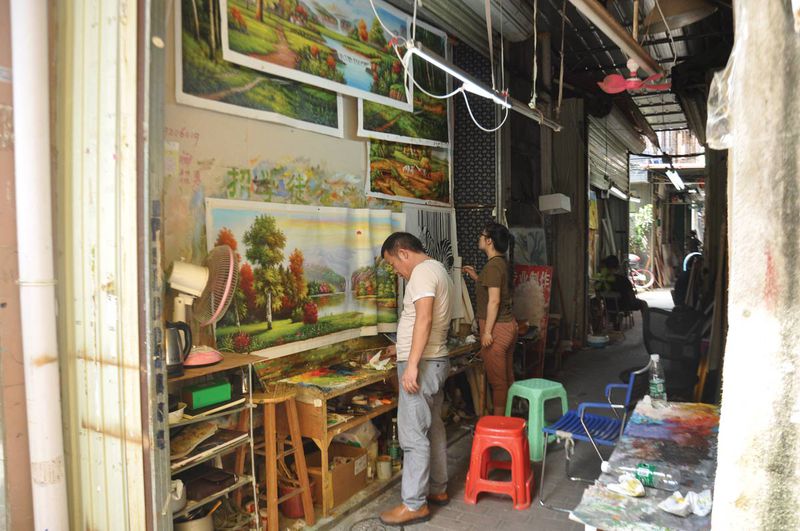 Richer painters can afford galleries where their artwork is exhibited